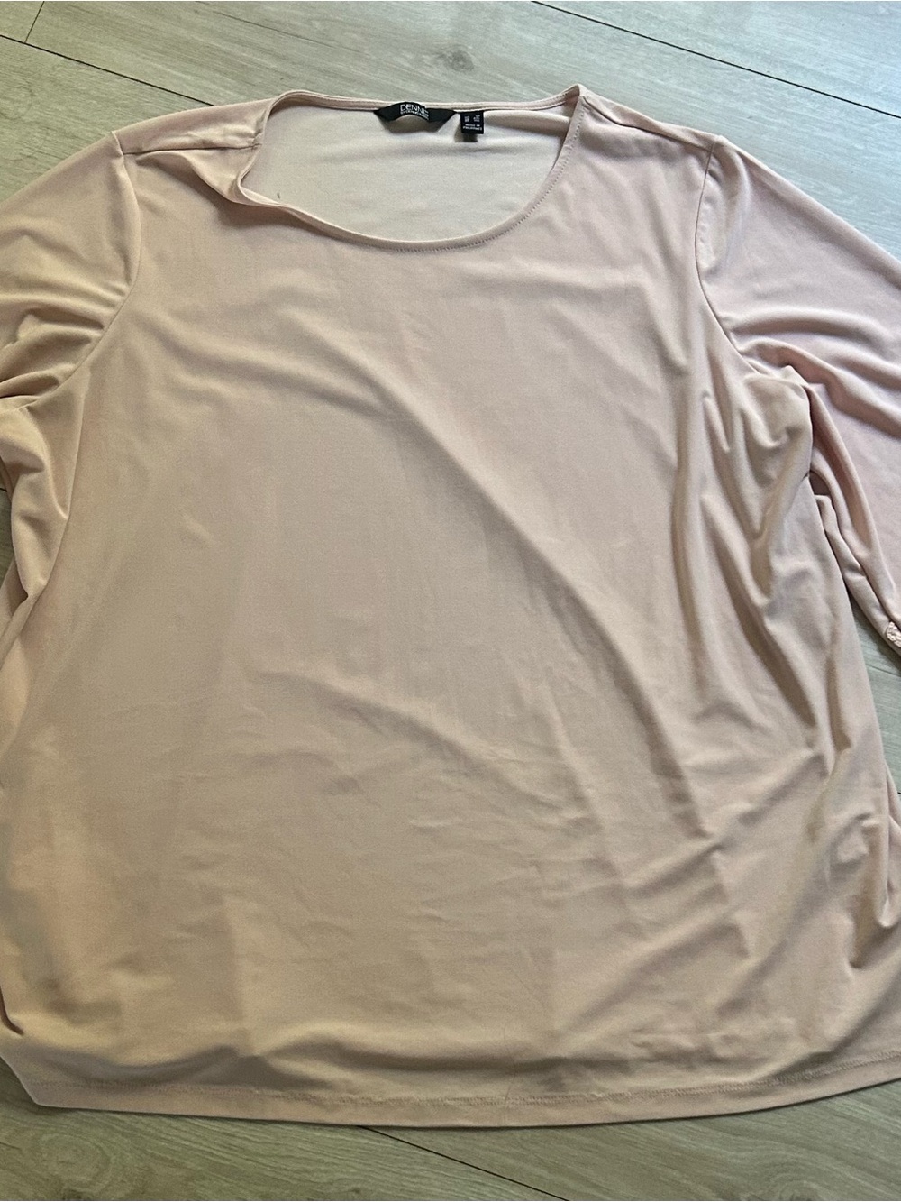 dennis basso Blush Scoop Neck Long Sleeve Top